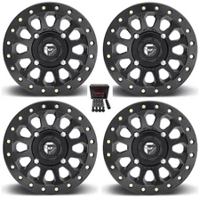 Fuel Vector Beadlock UTV Wheels Black 15" Kawasaki Mule Pro FXT  KRX