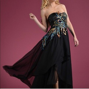 peacock homecoming dress