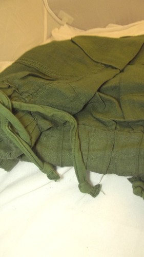 Liu Jo Donna Pantalone Pinocchietto Verde Viola Prugna Capri Tasche Casual Lino - Foto 18 di 43