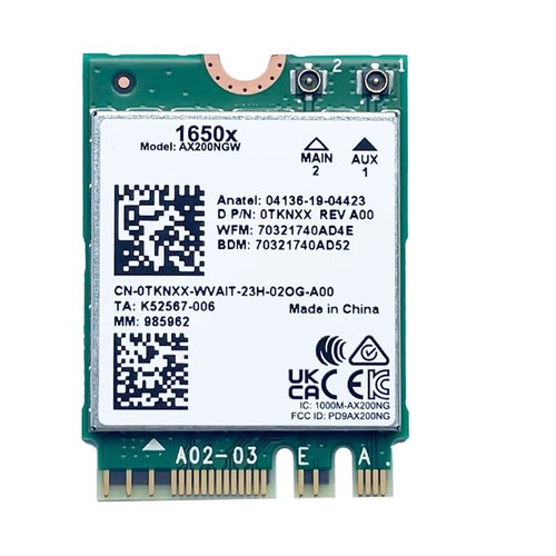 New for Killer 1650X for Intel AX200NGW Wi-Fi 6 2400m Dual Band Network Card - Photo 3/9