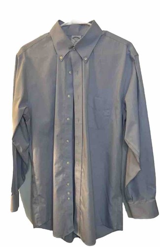 Brooks Brothers Regent Dress Shirt Non-Iron Mens Size 16 2/3 Button Down Blue