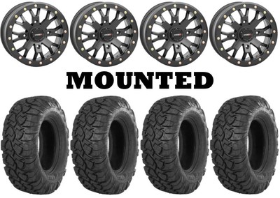 Kit 4 ITP UltraCross R-Spec 32x10-15 on System 3 SB-4 Beadlock Matte Black 1KXP
