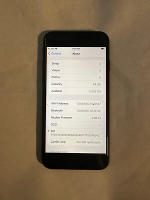 Apple iPhone SE A2595 MMX53LL/A 64GB - Unlocked Midnight - USED 5738