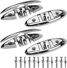 Folding Boat Cleats 5 inch 6 inch 316 Stainless Steel Flip up Dock Cleats Marine