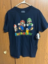 Mens L Super Mario Bros Graphic Print T Shirt - NWT