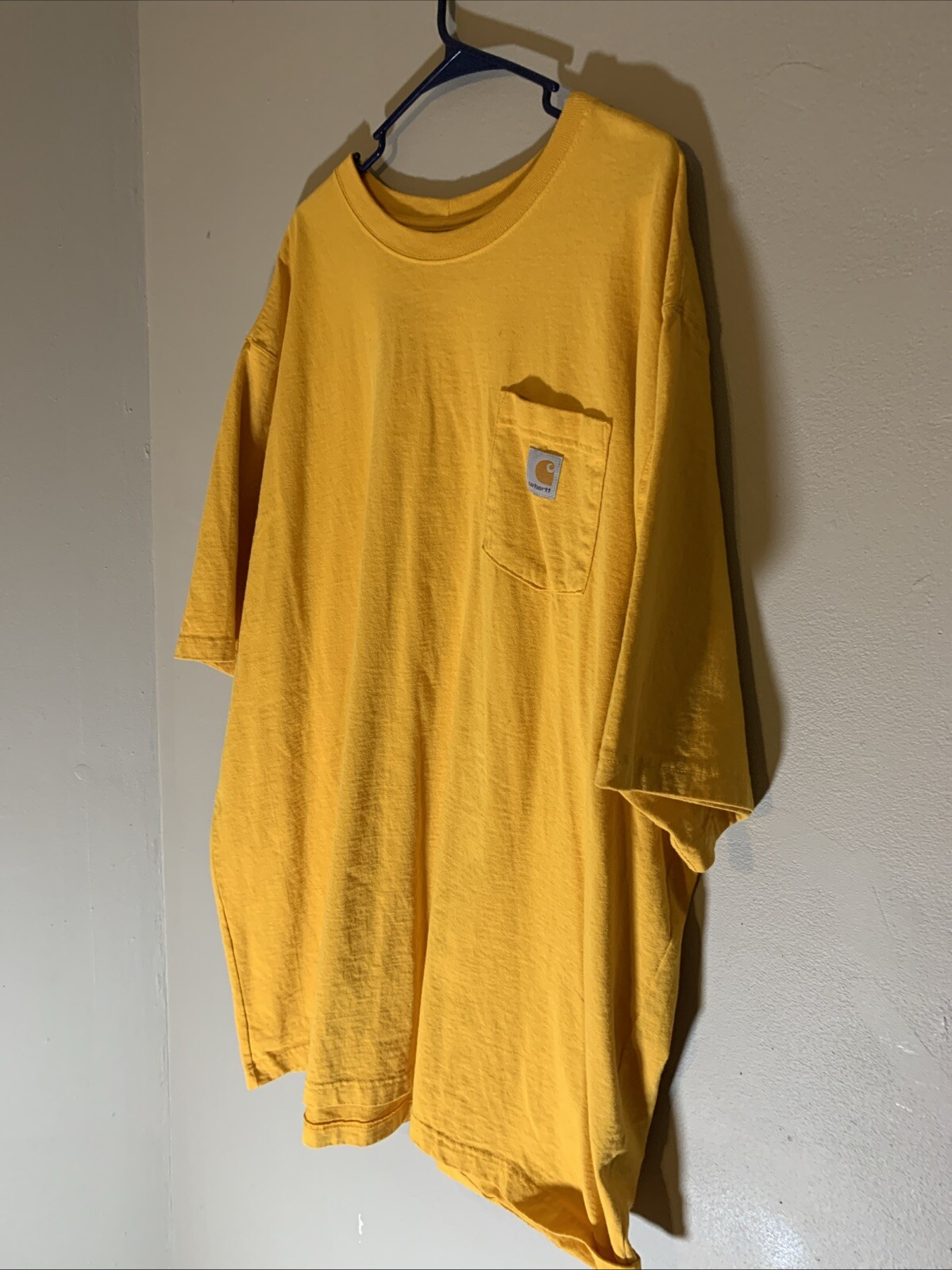 ALTRA Carhartt Camicia Uomo Grande Giallo Vestibilità Larga Tasca Pesante Abbigliamento da Lavoro 3XL
