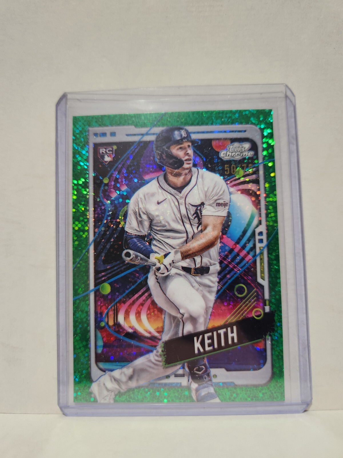 2024 Topps Chrome Cosmic Detroit Tigers Colt Keith Green Speckle #/75