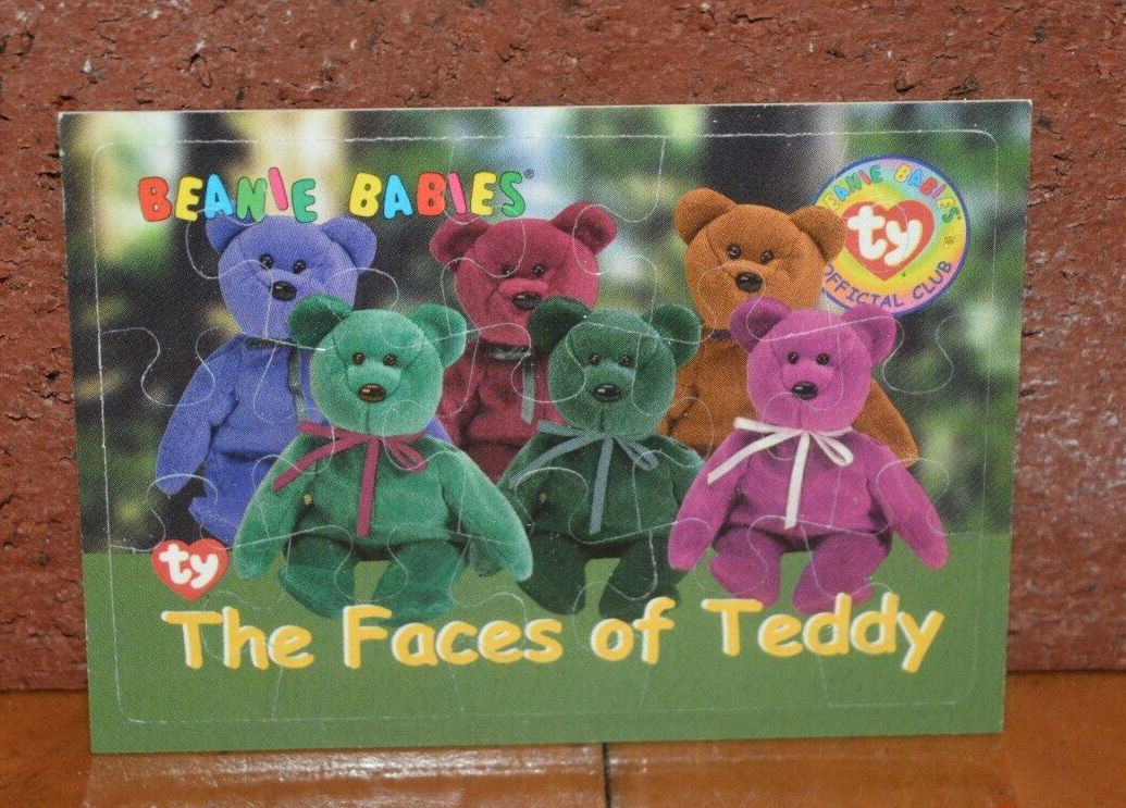 TY BEANIE BABIES OFFICIAL CLUB TRADING CARD CHASE PUZZLE THE FACES