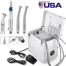 Dental Portable Mobile Delivery Unit Air Compressor Suction/Handpiece Kit 4 Hole