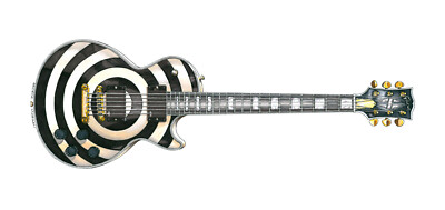 Zakk Wylde's Gibson Les Paul Bullseye Greeting Card, DL size | eBay