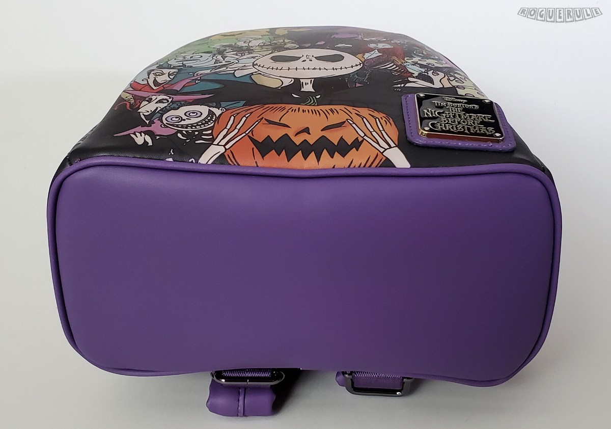 Disney The Nightmare Before Christmas Mini Backpack - Black Purple Red White Amazon.com: Loungefly Disney Nightmare Before Christmas Zero  main image 2