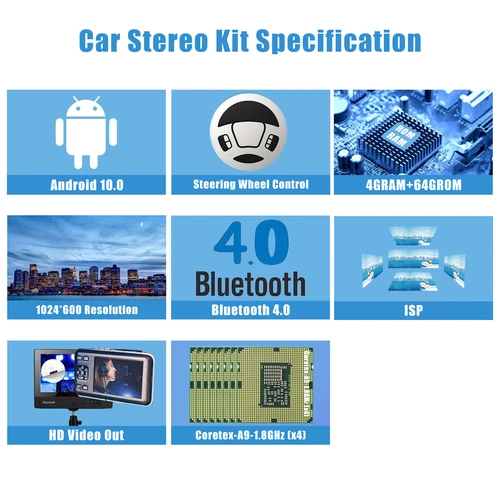 Gray Car DVD Radio Stereo GPS Navigation Android 10 9" Fit for Toyota 4Runner - Picture 6 of 13