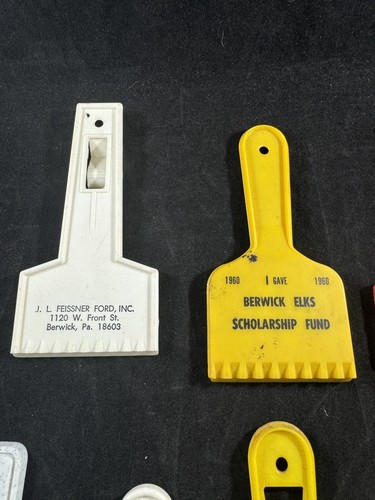 Vintage Advertising Plastic Ice Scraper Scrapers Lot of 10 - Bild 4 von 8