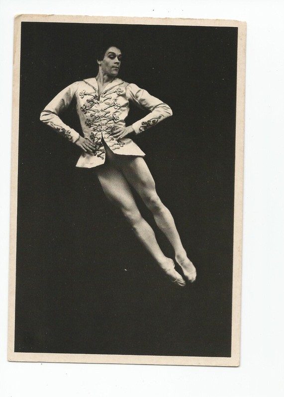 Postcard: Daniel Duell, 1979; ballet dancer; photo by Daniel Sorine
