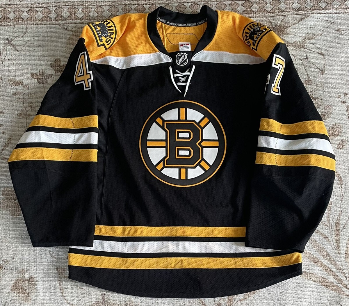 Steven Kampfer 2010-11 Boston Bruins Home GI Jersey Reebok