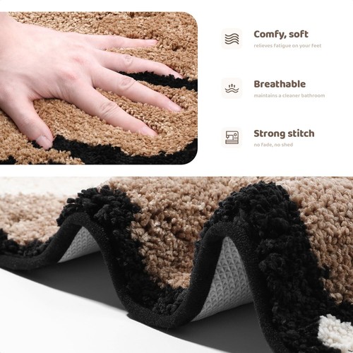 Bear Bath Mat Cute Bathroom Rug Extra Soft Absorbent Bath Rugs Non-Slip Comfo... - Picture 5 of 6