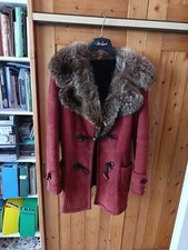 Giaccone in antilope rovesciata con collo in marmotta