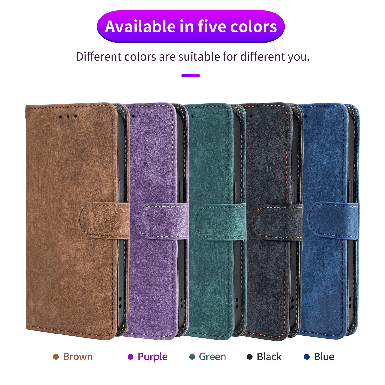 For Motorola Edge 50 Pro, Luxury Retro Flip Leather Wallet Matte Card Case Cover