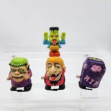 Spooky Family Wind Up Tombstone Frankenstein Dracula Vintage - Not Working