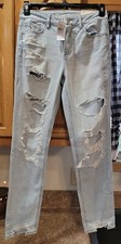 New American Eagle Distressed Mom Jeans Womens Size 2 High Rise New With Tags