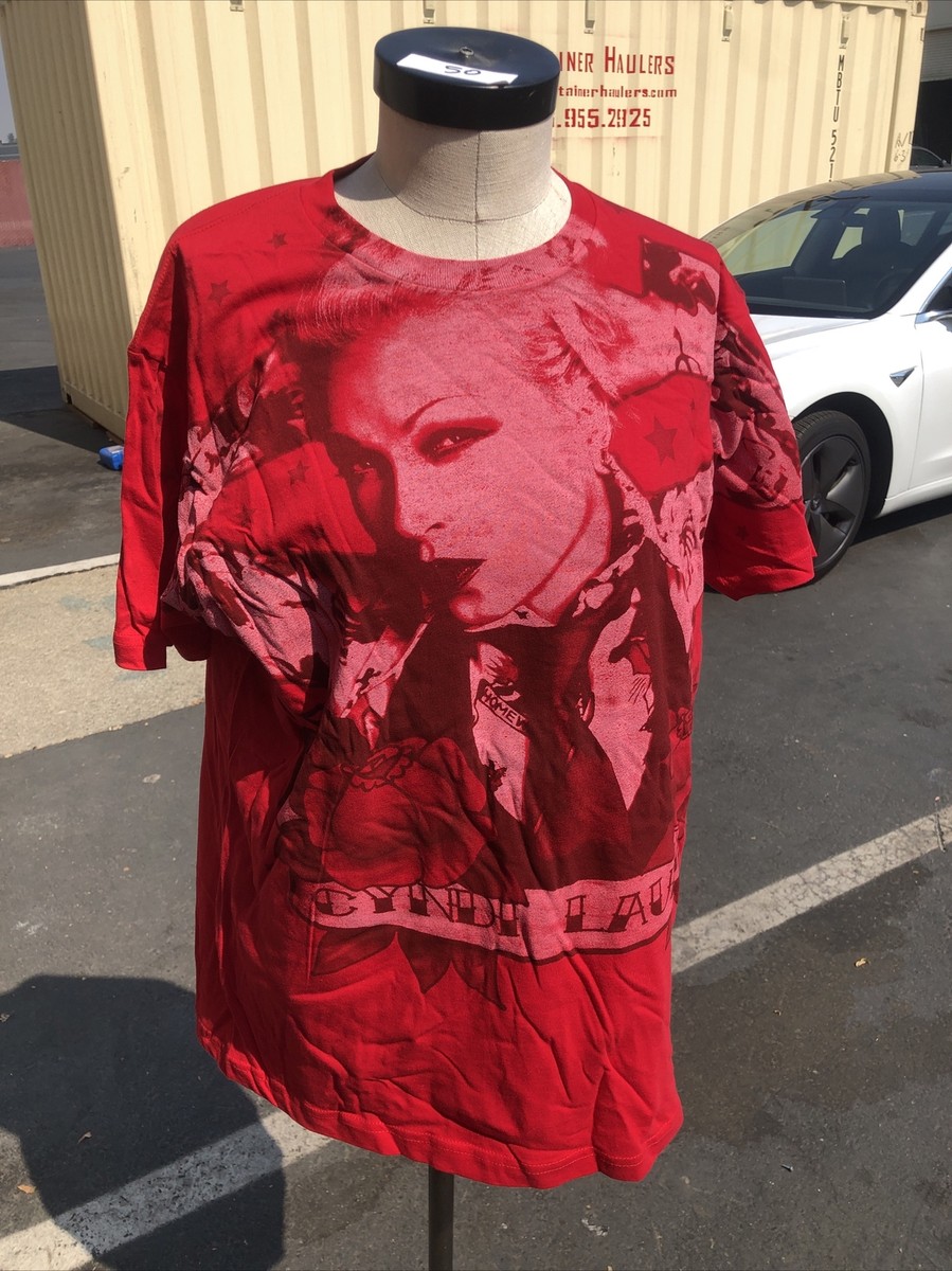 Cyndi Lauper Graphic Red Concert T Shirt XL 50