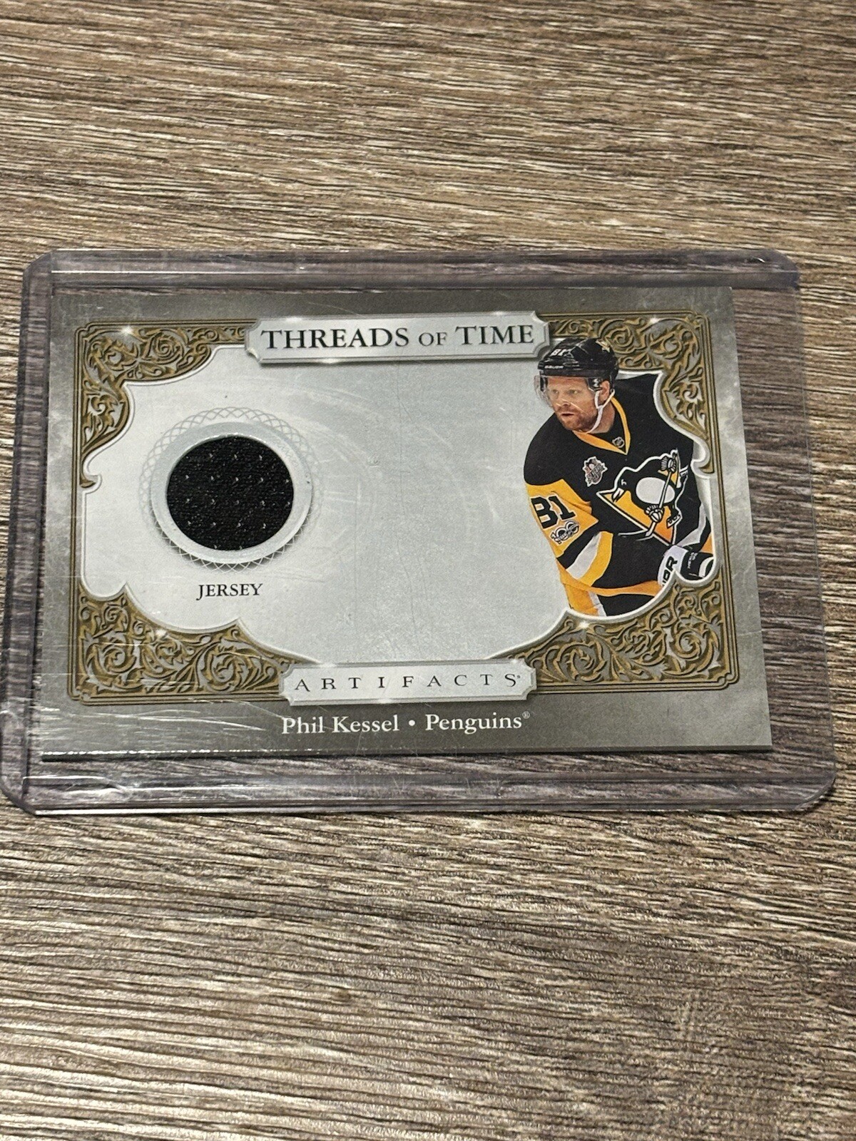 2020-21 UD ARTIFACTS PHIL KESSEL TT-PK THREADS OF TIME JERSEY RELIC PENGUINS