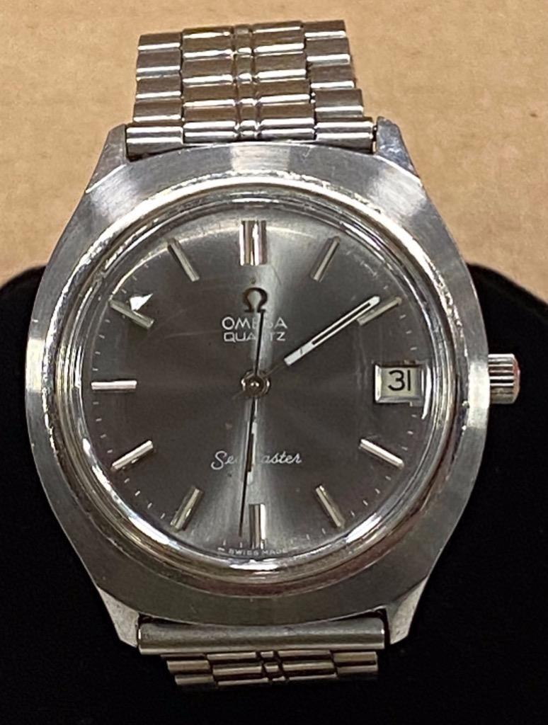 VINTAGE OMEGA SEAMASTER SILVER DATE DIAL STAINLESS STEEL