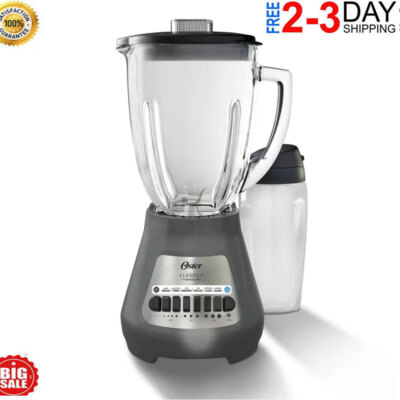 Oster Countertop Blender with XL 8Cup Glass Jar Speed Settings