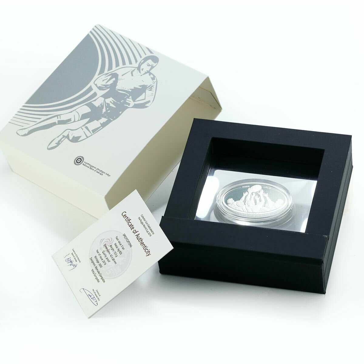 Rugby World Cup 2019 ジョージア　記念 5ラリ Georgia 5 Lari 2019 Rugby World Cup Japan Silver Proof AMAZING