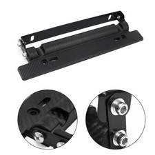 Universal Front Bumper License Plate Mount Bracket Relocator Holder Carbon Fiber