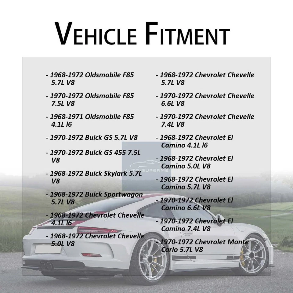 Juego de cables de freno de estacionamiento traseros 2 piezas para Chevrolet El Camino 1970-1972 6,6 L Foto 2 de 4