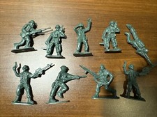 Lot of 9 Plastic Green Army Men 2" Inch Bulk Action Figures Toy Soldiers