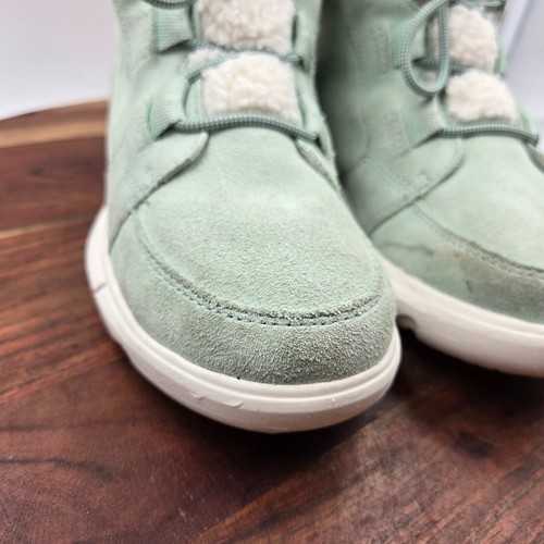 Sorel Explorer Carnival Boots Womens 6.5 Green Suede Waterproof Winter Snow Warm - Picture 4 of 15