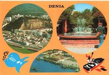 alte AK Denia 3 Ansichten gelaufen Ansichtskarte E3460h