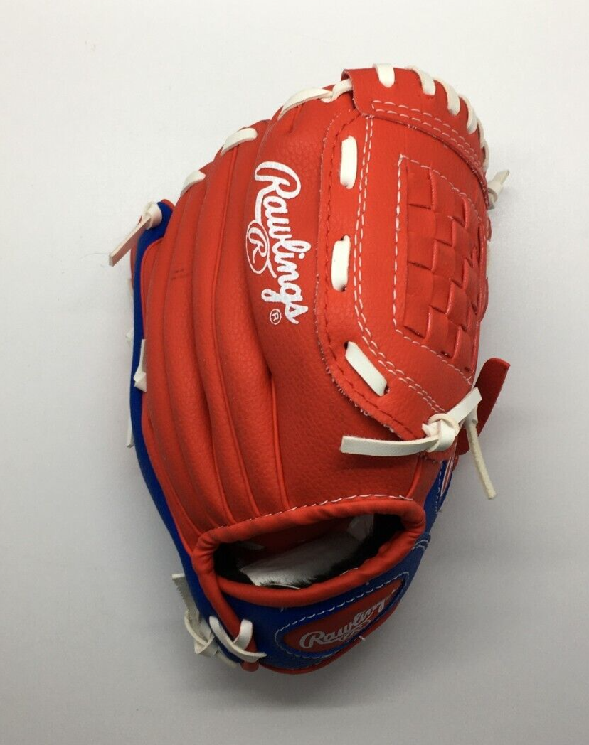 Rawlings MLB Players Series 9" Youth RH Baseball Glove Red & Blue