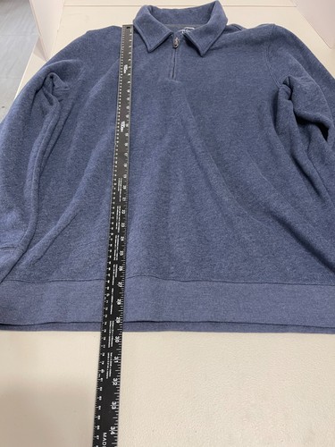Croft & Barrow 1/4 Zip Jacket Mens Soft Blue Fleece Sz L - Picture 4 of 4