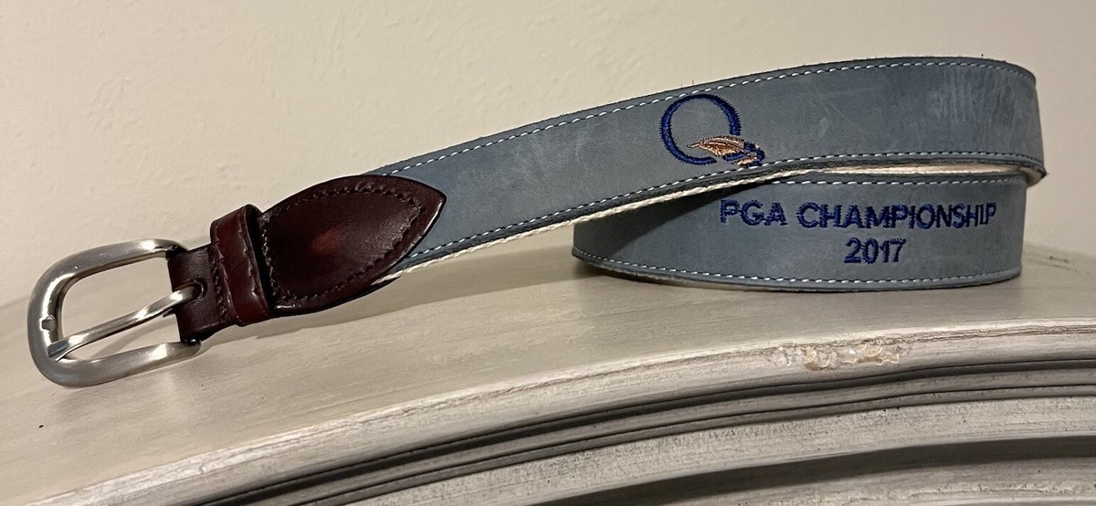 YRI Golf Belt Quail Hollow Club PGA Tour 2017 Leather Belt Size 38