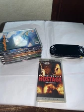 PSP BUNDLE (CONSOLE AS IS) AND 8 GAMES 1 W/MOVIE
