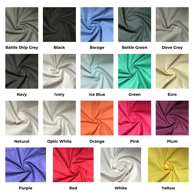 EU FABRICS FIRE RETARDANT COTTON CASEMENT FABRIC Drapes Curtains Cushions Craft Ceilings