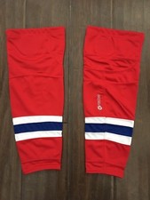 Firstar Small Youth / Junior 25 Red Blue Hockey Socks . Montreal Canadians