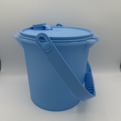 New Beautiful Round Tupperware Bucket/Container 5L Bright Skylight Color
