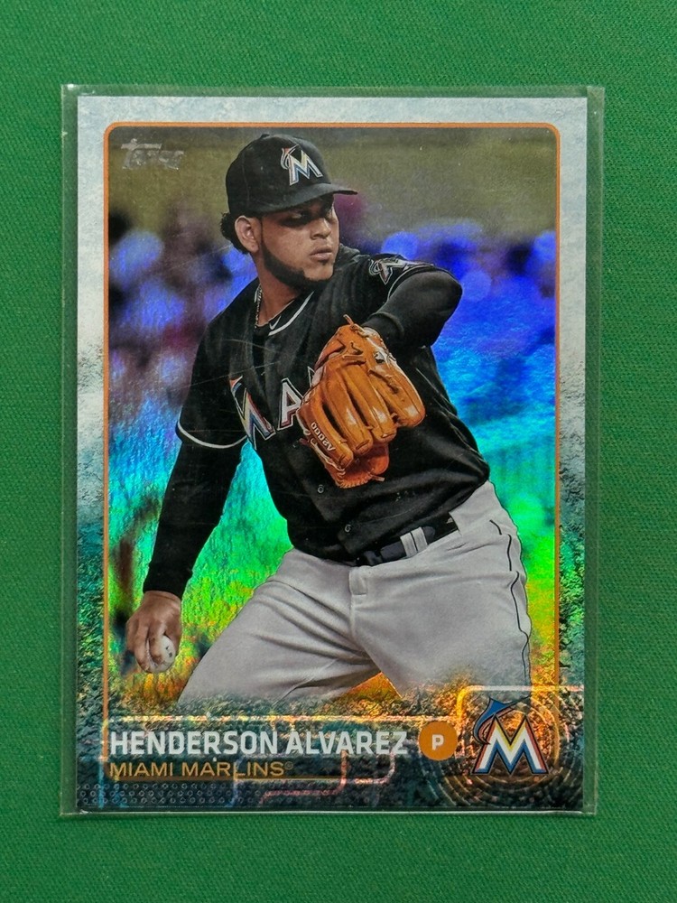 2015 Topps Series 2 Baseball Henderson Alvarez #577 Rainbow Foil
