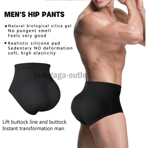 Men Padded Underwear Briefs Boxers Butt Lifter Hip Enhancer Shorts Shaper Pants - Picture 6 of 26
