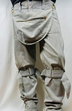 Vivienne Westwood X Lee Man Anglomania Bondage Jean Bag Striped Pants Mens 31 32