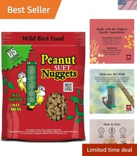 Versatile 27oz Peanut Suet Nuggets - Perfect for Chickadees, Woodpeckers  More