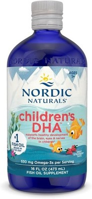 Nordic Naturals Children s DHA, Strawberry - 16 oz for Kids - 530 mg Omega-3 w
