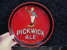 CHOICE 1940s Reg. U.S. Pat. Off. PICKWICK ALE Brewers Since 1870 12" Beer Tray