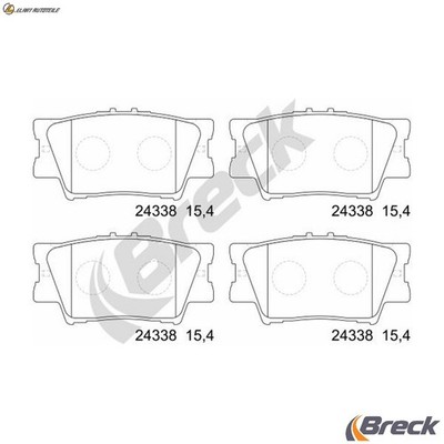 BREMSBELAGSATZ SCHEIBENBREMSE 24338 00 704 00 FÜR LEXUS TOYOTA MATRIX RAV/IV HS