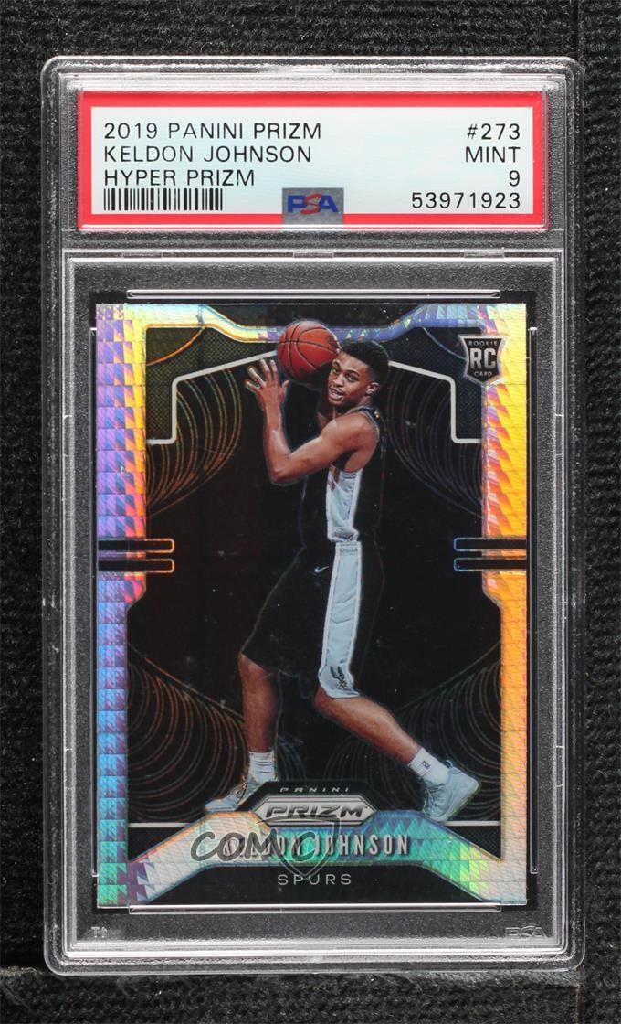2019-20 Panini Prizm Rookie Hyper Prizm Keldon Johnson #273 PSA 9 MINT 0dz3