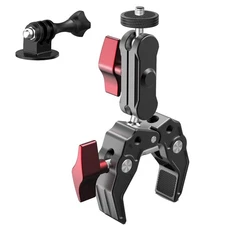 Aluminum 1/4" Screw Bike Motorcycle Handlebar Clamp Mount for GoPro Insta360 DJI
